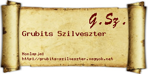 Grubits Szilveszter névjegykártya
