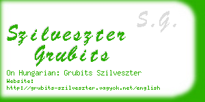 szilveszter grubits business card